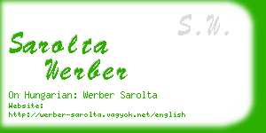 sarolta werber business card